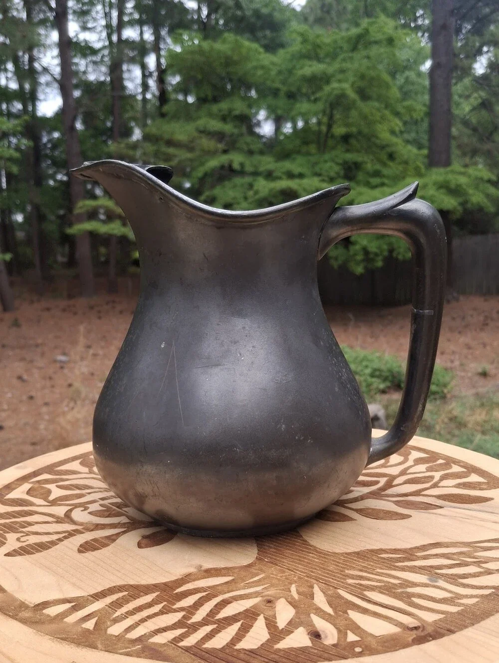 1920's Pre-Prohabition Gannymede 76 Rye Silverplated Advertising Pitcher